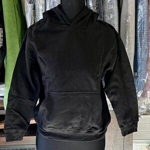 Marky G Apparel Black Kangaroo Pockets Cotton/Poly Hoodie Size M Youth NWT